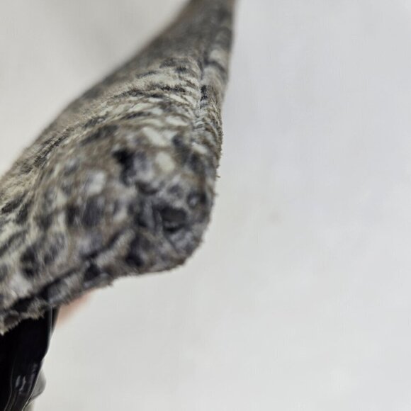 BCBGMaxAzria Leather Snakeskin Print Clutch Silver Stud Embellishment Black Trim - Picture 6 of 16